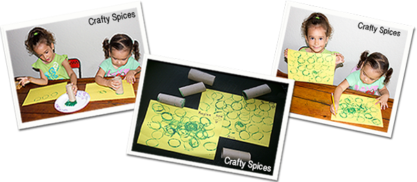 Green Week Art Work with toilet paper rolls