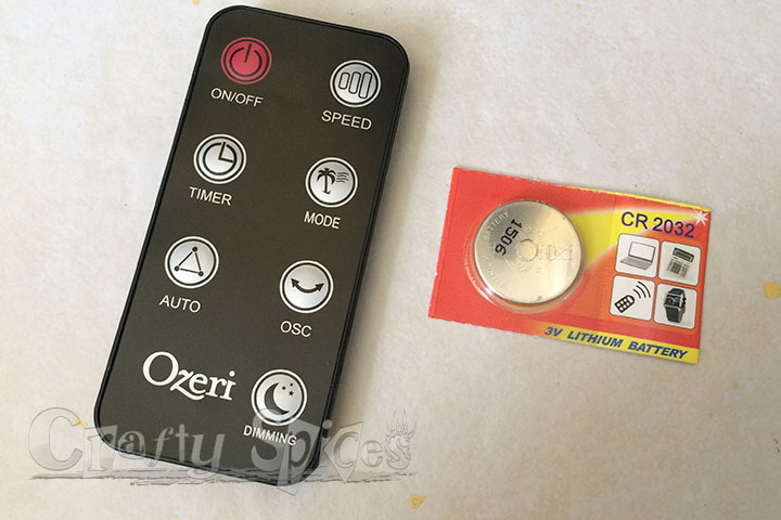 Ozeri 360 Tower Fan Control Remote