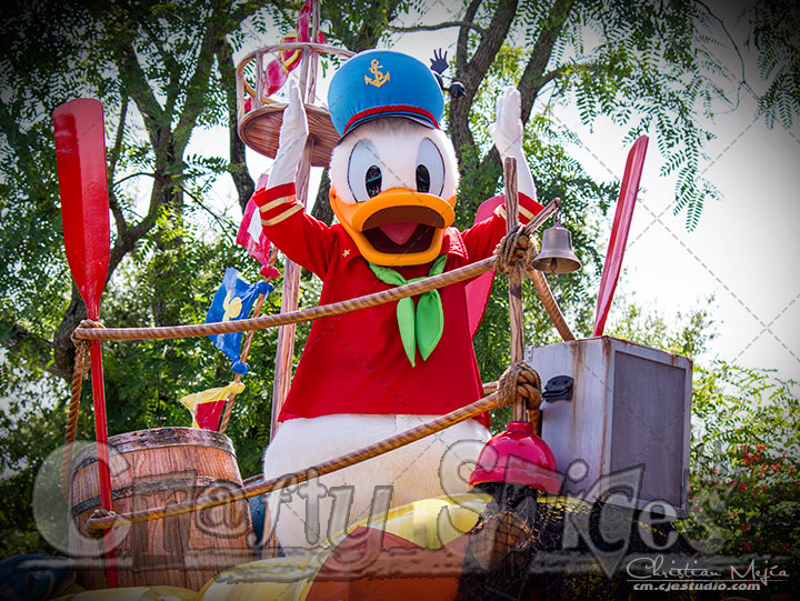 Donald Duck at one of the parades at Animal Kingdom Donald Duck at one of the parades at Animal Kingdom