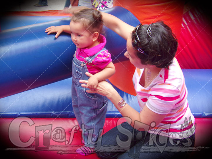 Kaylee and me inside a bouncey house Kaylee and me inside a bouncey house