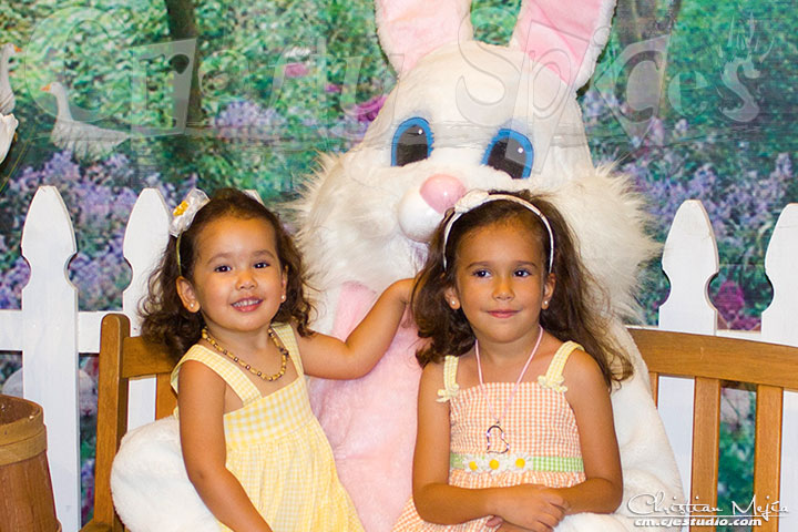 Kira and Kaylee with the Easter Bunny - Easter Sunday 2015 Kira and Kaylee with the Easter Bunny - Easter Sunday 2015