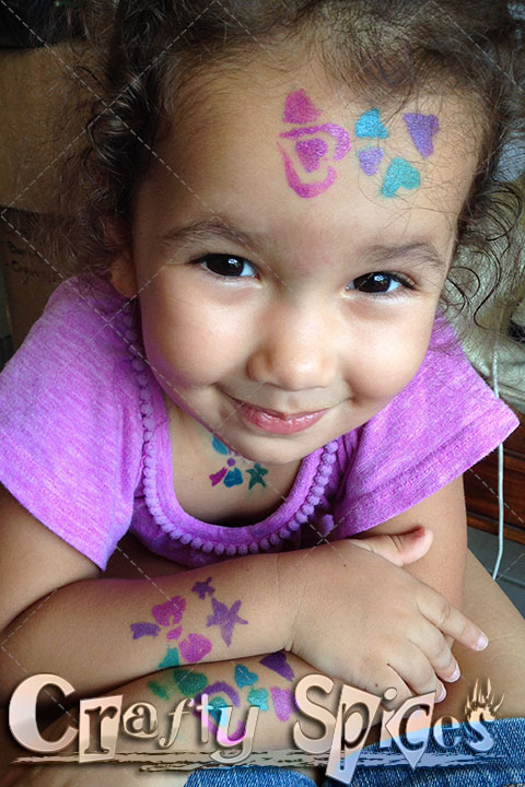 Kaylee's happy face! Happy to have tattoo all over Kaylee's happy face! Happy to have tattoo all over