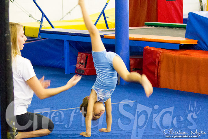 Kira practicing a Front Walkover - Gymnastics Kira practicing a Front Walkover - Gymnastics