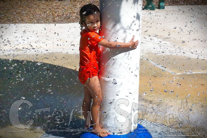 Kira at the water park. Kira at the water park.