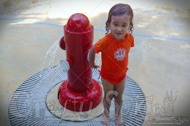 Kira at the water park. Kira at the water park.