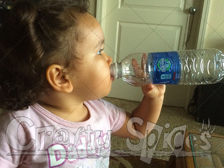 She loves to drink water