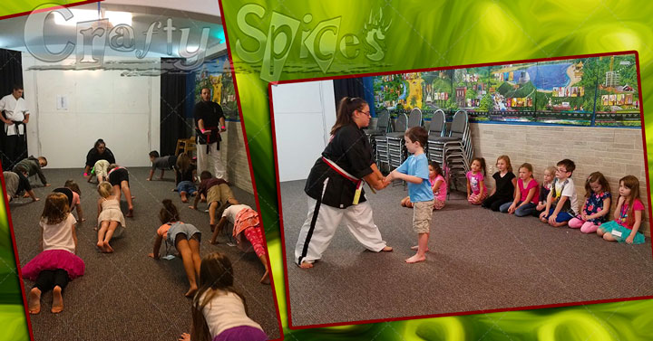 Kids learning self defense clases