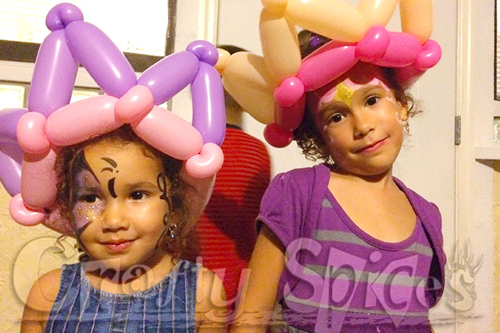 Kira and Kaylee with the ballon crowns Kira and Kaylee with the ballon crowns