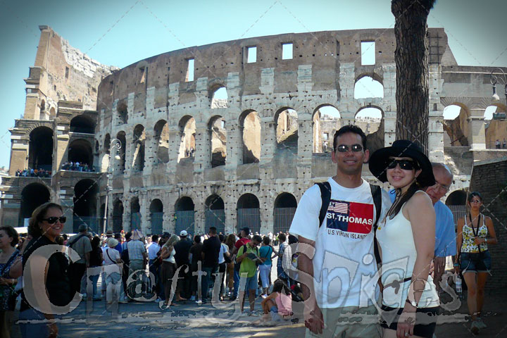 Me and my sweetheart in front of the Coliseum. Me and my sweetheart in front of the Coliseum.