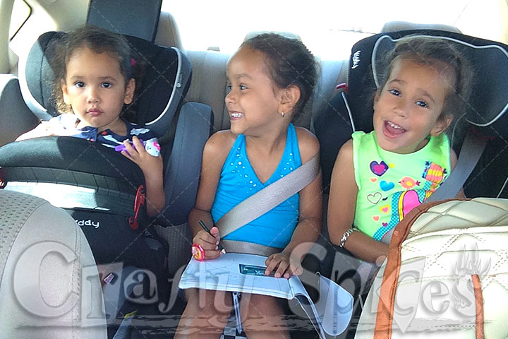 Kaylee's Baptism Car fun with Cousin N