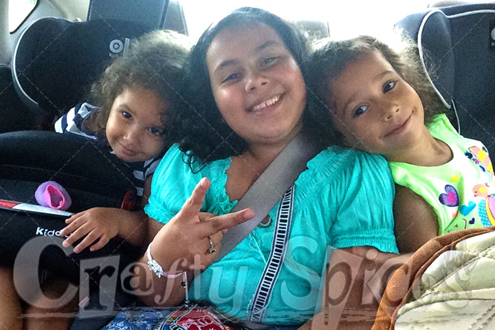 Kaylee's Baptism Car fun with Cousin J